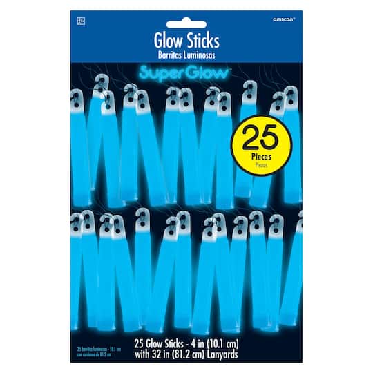 Blue 4&#x22; Mega Value Pack Glow Sticks, 50ct.